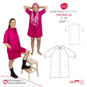 Hemdblusenkleid PATRICIA LADY (XL – 5XL) PDF Schnittmuster