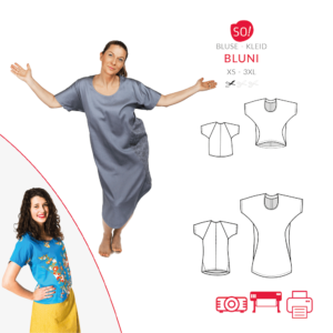 Kleid & Bluse/Tunika BLUNI (XS-3XL) – PDF-Schnittmuster