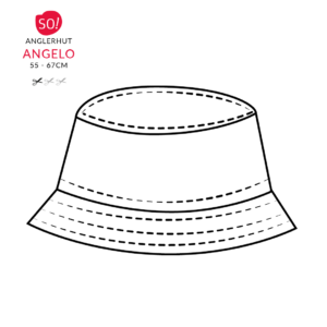 Anglerhut Angelo (Größe 55-67cm) Papierschnittmuster & Anleitung