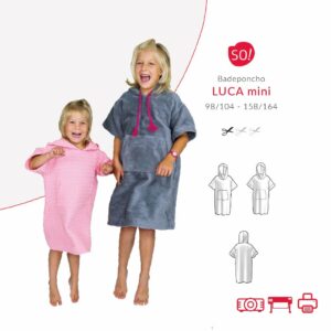 Badeponcho Luca mini (98-164) – PDF-Schnittmuster mit Anleitung (e-Book)