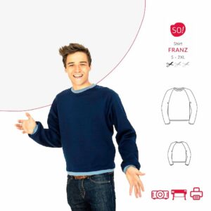 Shirt FRANZ (S-XL) – Papierschnittmuster mit Anleitung