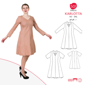 Dress pattern KARLOTTA (XS – 3XL) paper pattern with sewing instructions
