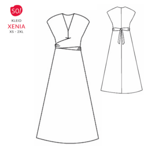 Kleid XENIA (XS –2XL) – Papierschnittmuster