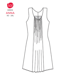 dress pattern Anna (XS – 2XL)