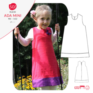 Kleid ADA mini (98-152) – Papierschnittmuster